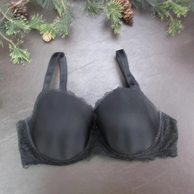 Victoria's Secret Bra Womens 36DD Black Dream Angels Lined Demi Lace Underwire - Image 1 of 4