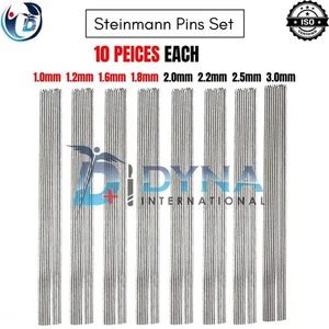 Steinmann Pins Set of 80 Pcs - 19cm Orthopedic Veterinary Surgical Instrument CE - Picture 1 of 11