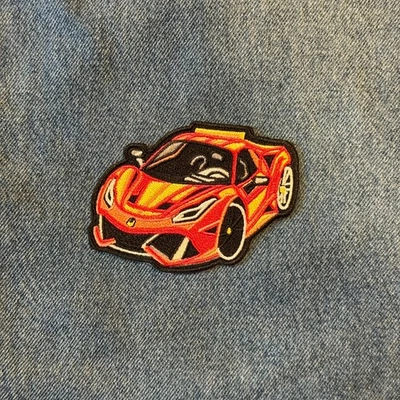 3.5 Inch Patch Iron, Sport Car, Embroidery - Image 1 of 3