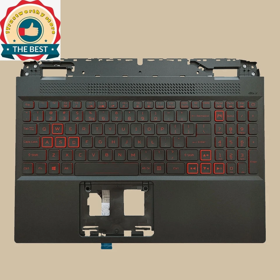 For Acer Nitro 5 AN515-58 Palmrest & Backlit Keyboard Red Keys 6B.QFJN2.001 US