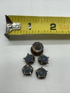 Vintage American Legion Pin Lot Of 5 1952 1953 Lapel Pin U.S. Star Screw Back - Picture 1 of 7