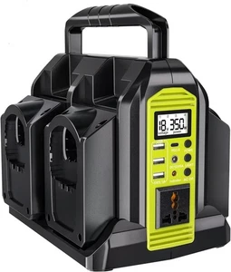 Inversor de Potencia 350W Compatible con Batería Ryobi 18V Generador Portátil 4 Puertos - Imagen 1 de 7