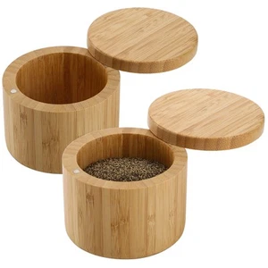 2 Pack Salt and Pepper Holder Box Spice Jars Spice Containers Seasoning Stora... - Picture 1 of 6