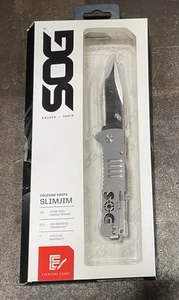 SOG SlimJim Folding Knife Assisted Opening Thin Stainless Steel  7.4”   NEW! - Picture 1 of 7