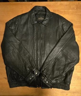 Robert Comstock Endurance Chaqueta de cuero negro, talla 42 Foto 1 de 4