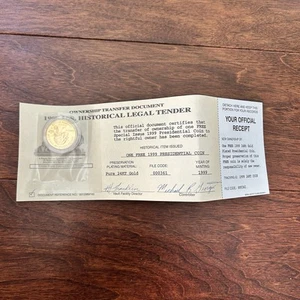 1999 24kt Gold Plated Connecticut Quarter Dollar - Picture 1 of 3