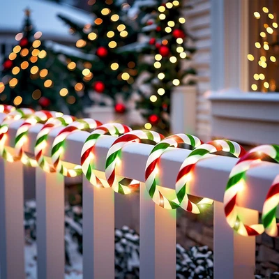 Christmas Candy Cane Lights - 18FT LED Candy Cane Rope Lights Outdoor Waterproof