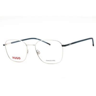Hugo Men's Eyeglasses Matte Palladium Blue Metal Square Full Rim HG 1273 07XM 00 - Image 1 of 2