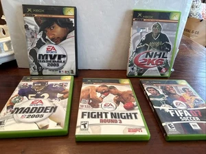 Original Xbox Live Sports Bundle -FIFA - Madden - NHL - Fight Night - MLB - NBA - Picture 1 of 10