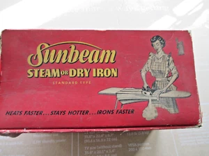 Vintage-SUNBEAM STEAM OR DRY IRON Box-ONLY! - Picture 1 of 4