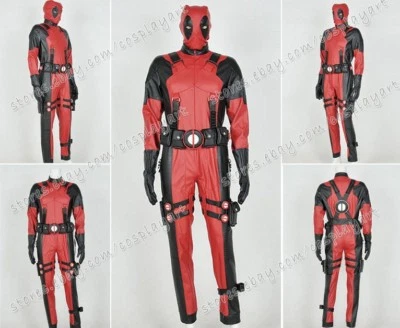 Macacão fantasia Deadpool cosplay Wade melhor para festa versão de couro bonito - Imagem 1 de 4