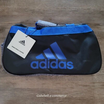 Bolsa de ombro Adidas masculina Diablo pequena II Duffel academia - Azul/cinza/branco nova com etiquetas esporte - Imagem 1 de 4