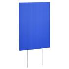 Corrugated Sign Board Plastic Sheet Blue 12x17.7inch with H-Stake, Pack of 4