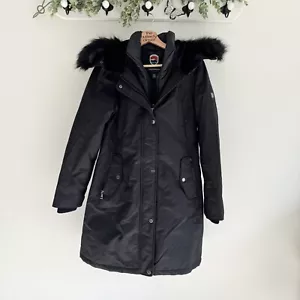 Women’s Madison Expedition Faux Fur Hooded Long Coat Winter Small - Picture 1 of 4