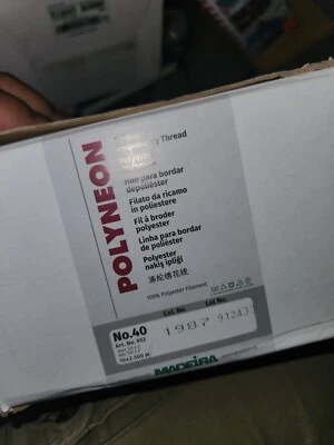 MADEIRA (10 PACK) Polyneon #40 Polyester Embroidery Thread 2500m Orange 1987 - Image 1 of 4