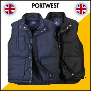 Portwest Classic Lined Gilet Multi-pocket Shower-proof work Bodywarmer #S415 UK - Picture 1 of 14