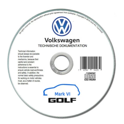 Volkswagen Golf VI (2008-2012)  manuale officina riparazione su cd - Immagine 1 di 4