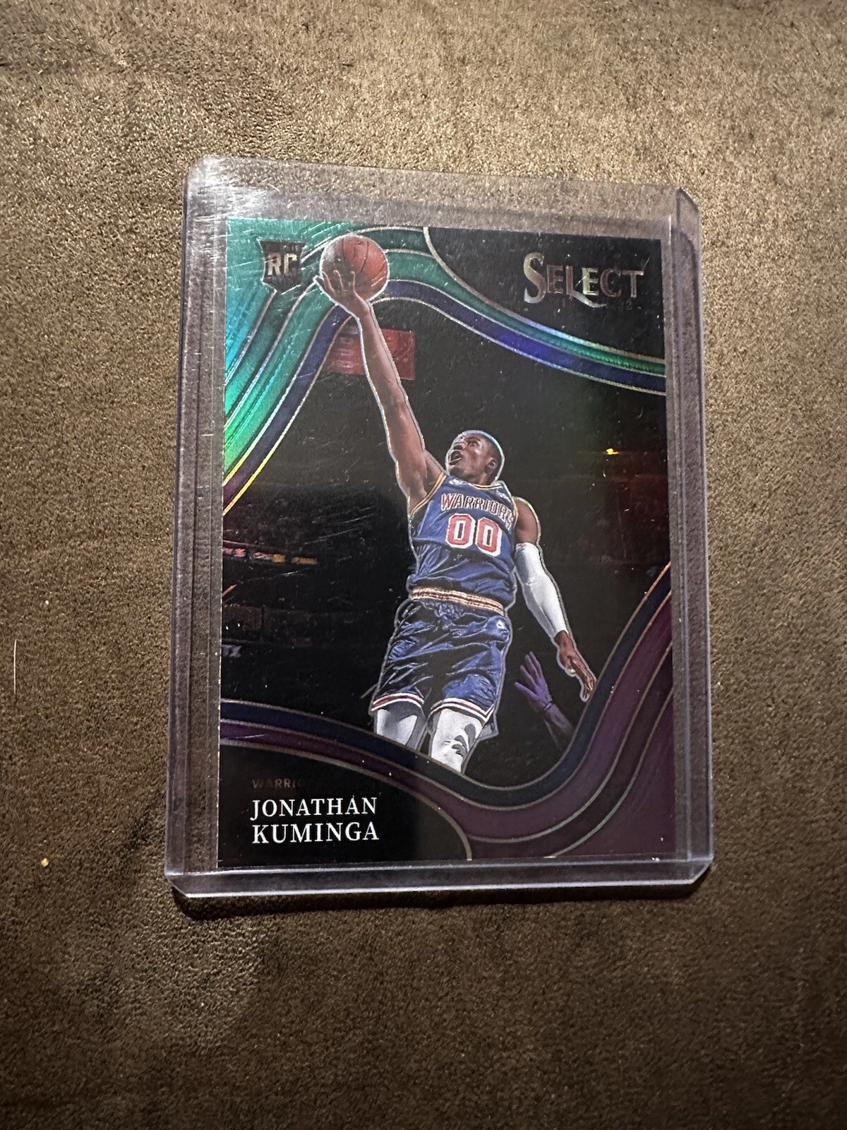 2021-22 Select Jonathan Kuminga RC Green White Purple Prizm Courtside Warriors