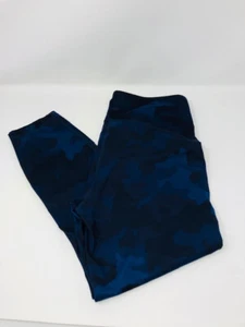 All In Motion Exercise Capri Women's Leggings Blue/Black Camouflage Size:Lg EUC! - Picture 1 of 8