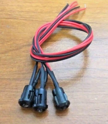 3 BBT 12 voltios azul brillante LED mini luces indicadoras a presión de 1/4"  Foto 1 de 4