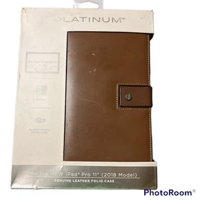 Platinum Genuine Leather Folio Case for Apple iPad Pro 11" Bourbon Brown - Picture 1 of 1