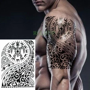 Waterproof Temporary Tattoo Stickers Tribal Totem Fake Tatto Flash Tatoo Body - Picture 1 of 36