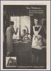 Vintage 1929 PRUDENTIAL Insurance of America House Maid 20's Print Ad - Bild 1 von 1