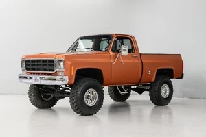1978 Chevrolet K10 4X4 orange | 24x36 inch POSTER | classic pickup - Picture 1 of 2