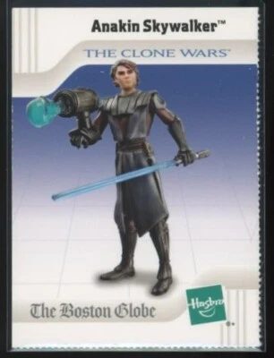 ANAKIN SKYWALKER 2008 Star Wars Clone Wars Boston Globe Hasbro Promo Card - Image 1 of 2