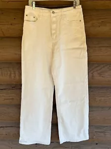 NEW Bohme Denim Jean Cream Color Cotton Size 30 Wide Leg 5 Pocket NWT Retail $59 - Picture 1 of 11