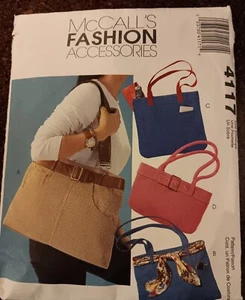 McCALL'S 4117 MISSES TEEN HANDTASCHE HANDTASCHE MUSTER - Bild 1 von 2