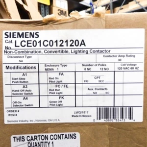 Siemens 30A Lighting Contactor LCE01C012120A - Picture 1 of 2