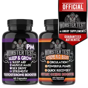 Test Booster Pack w/ Monster Test PM + Monster Test Nitric Oxide 2-PK - Picture 1 of 12