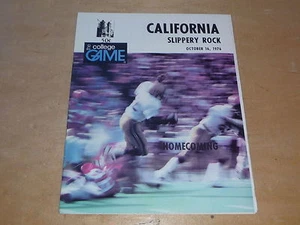 1976 SLIPPERY ROCK (PA) AT CALIFORNIA STATE (PA) COLLEGE FOOTBALL PROGRAM   - Picture 1 of 1