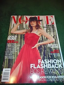 CINDY CRAWFORD - AUSTRALISCHES VOGUE MAGAZINE - MÄRZ 2017 - KEIN ETIKETT - Bild 1 von 6