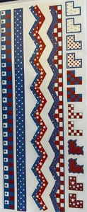 RED/WHITE/BLUE BORDER/PHOTO CORNER Stickers(16pc)4th Of July*American*Star* - Picture 1 of 6