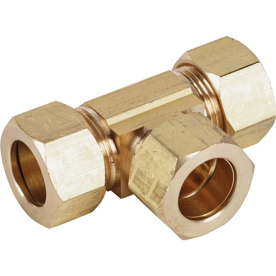 Do it 5/8 In. Compression Brass Tee 458430 SIM Supply, Inc. 458430 009326425214 - Image 1 of 2