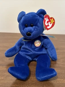 Ty Beanie Babies "Clubby" Official Club Bear 1998 Plush Toy New w/ Original Tag - Picture 1 of 7