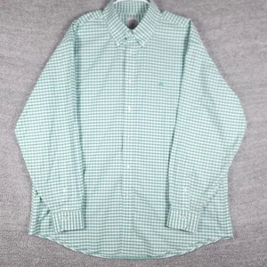 Camisa Brooks Brothers Para Hombres XL Verde Guinga Madison Calce Sin Hierro Cuadros Elásticos - Imagen 1 de 11