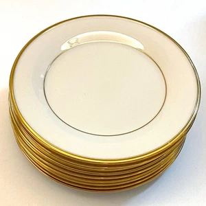 Lenox USA Fine China ETERNAL Set di 9 piatti da pranzo/insalata 8” crema e oro - Foto 1 di 5