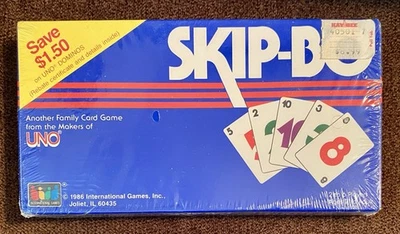Vintage SKIP-BO Mattel 1986 Game Makers of Uno 162 Cards NEW NOS SEALED - Image 1 of 2