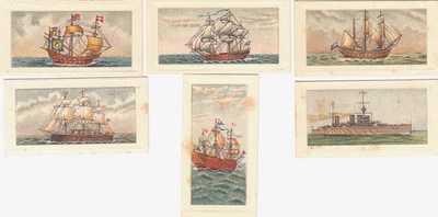 Tobacco Card, Godfrey Phillips, EVOLUTION OF THE BRITISH NAVY, 1930,  X6 - Image 1 of 2