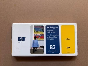 2014 GENUINE HP 83 Yellow UV PRINTHEAD/CLEANER DESIGNJET 5000 5500 C4963A SEALED - Afbeelding 1 van 3