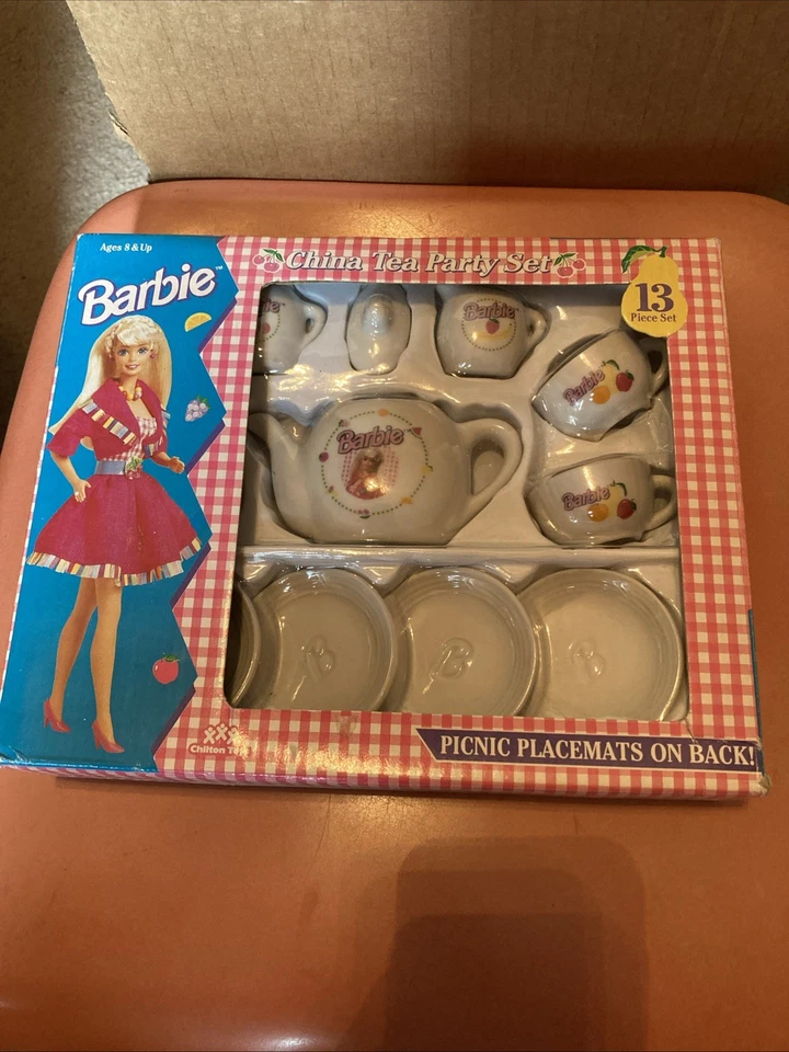 Barbie 13 piece China Tea Party Set Vintage 1994   - Image 1 of 4