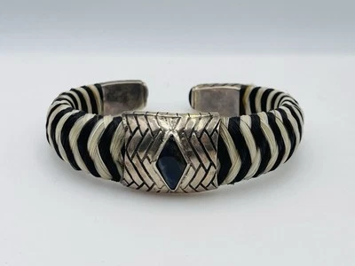 Lou Guerin Sterling Silver Labradorite Cuff Bracelet - Image 1 of 4