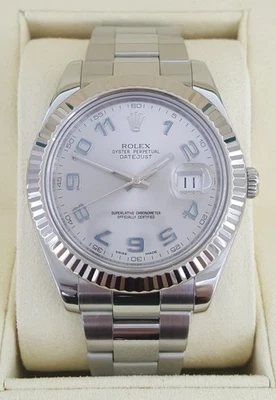 Rolex DateJust II 116334 41 mm Oyster SS & 18K White Gold W/ Box & Card - Image 1 of 4