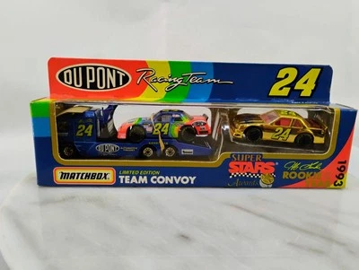 RARE Matchbox Jeff Gordon Dupont 1993 Rookie of the Year Team Convoy Gold Lumina - Image 1 of 4