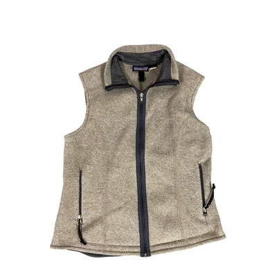 Chaleco polar Patagonia Synchilla vintage para mujer mediano beige cremallera completa exterior Foto 1 de 4