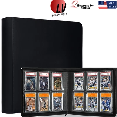 LUXURY VAULT LLC PSA Slab Binder 60 Card Holder Graded Card Album Display Case CGC BGS CSG Zipper