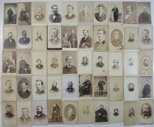 CDV Fotos von hübscher viktorianischer Männermode! Einige ID'd 50 EA Posten IP214 - Bild 1 von 14